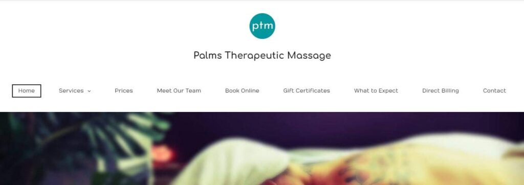 Palms Therapeutic Massage homepage