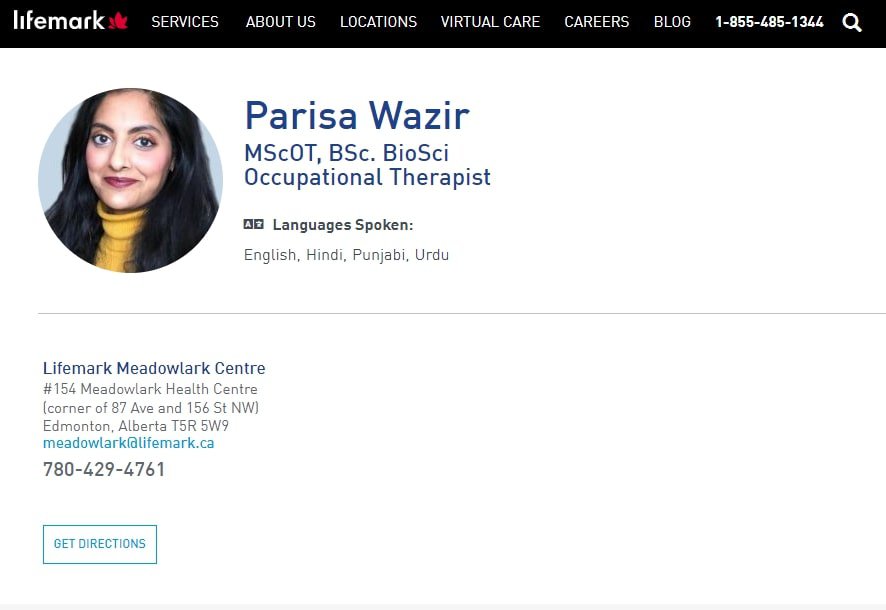 Parisa Wazir homepage