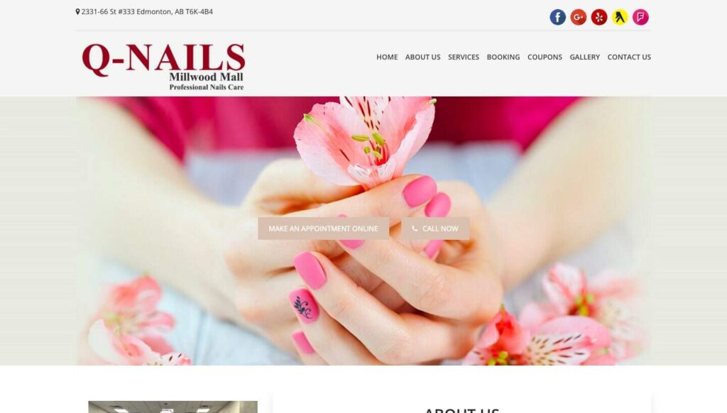 Q-Nails homepage