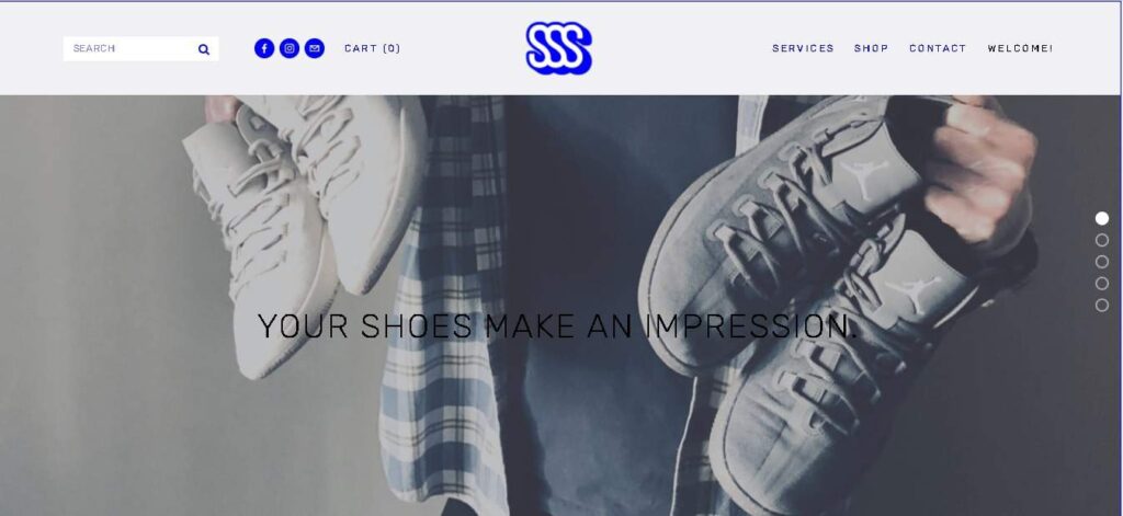 Shoe Shine Shack homepage