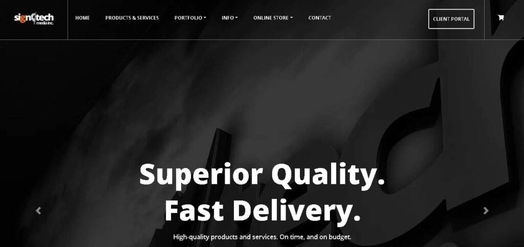 Sign Tech Media homepage