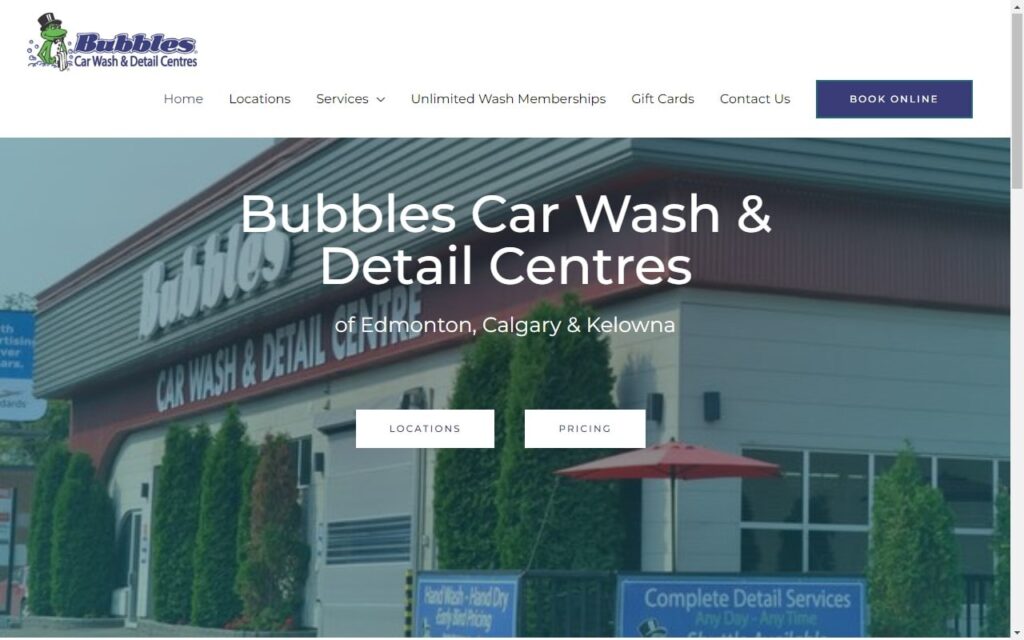 Bubbles Car Wash & Detail Centre Homepage