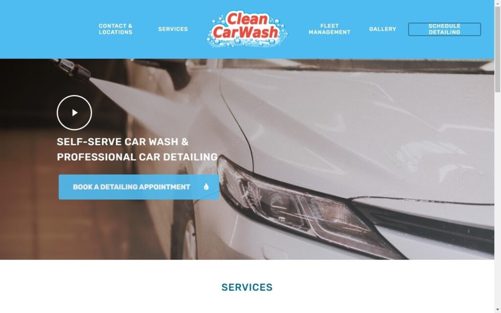 Clean Car Wash Homepage
