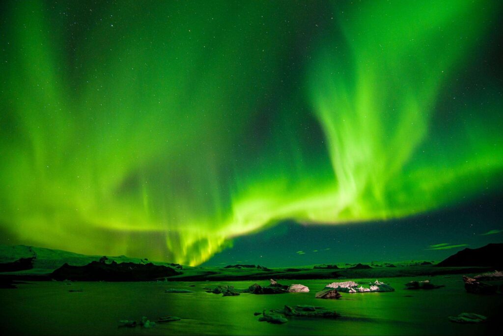 During winter time, you can usually see the Aurora Borealis