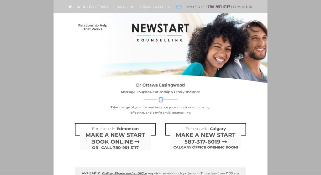 New Start Counselling Homepage