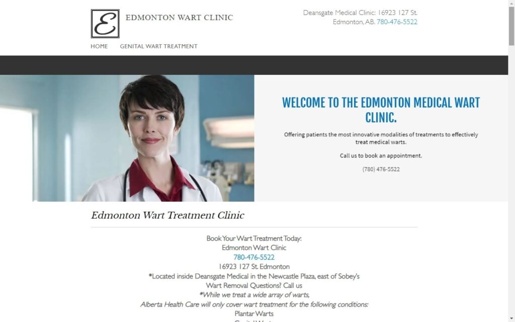 Edmonton Wart Clinic Homepage