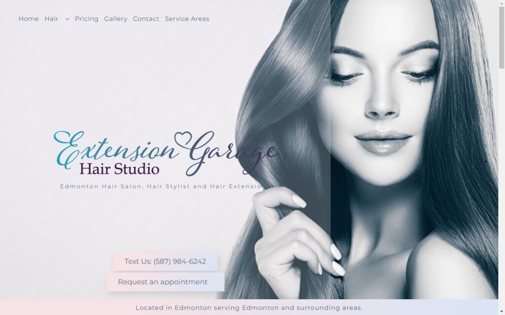 Extension Garage Hair Studio Homepage