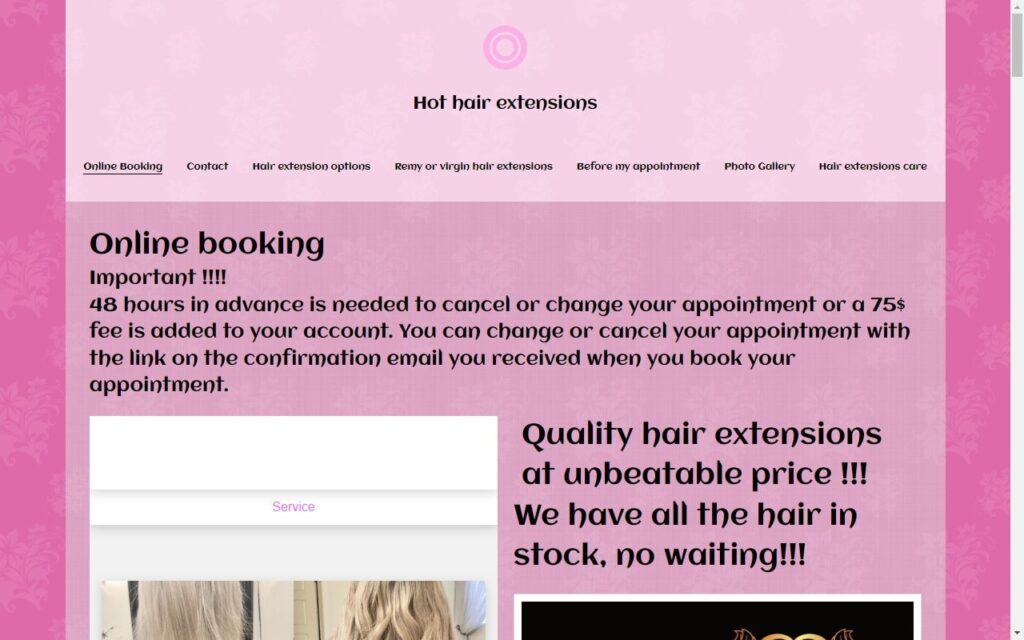 Hot Hair Extensions Homepage