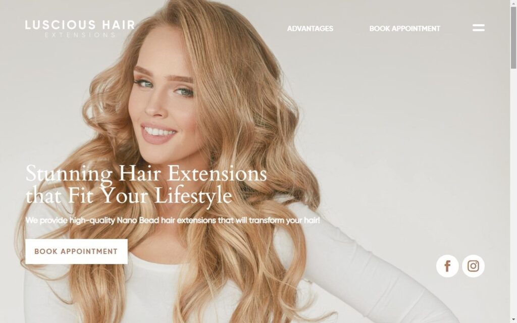 Luscious Hair Extensions Homepage