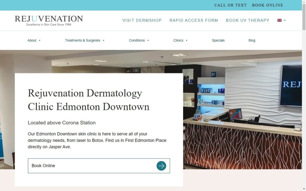 Rejuvenation Dermatology Clinic Homepage