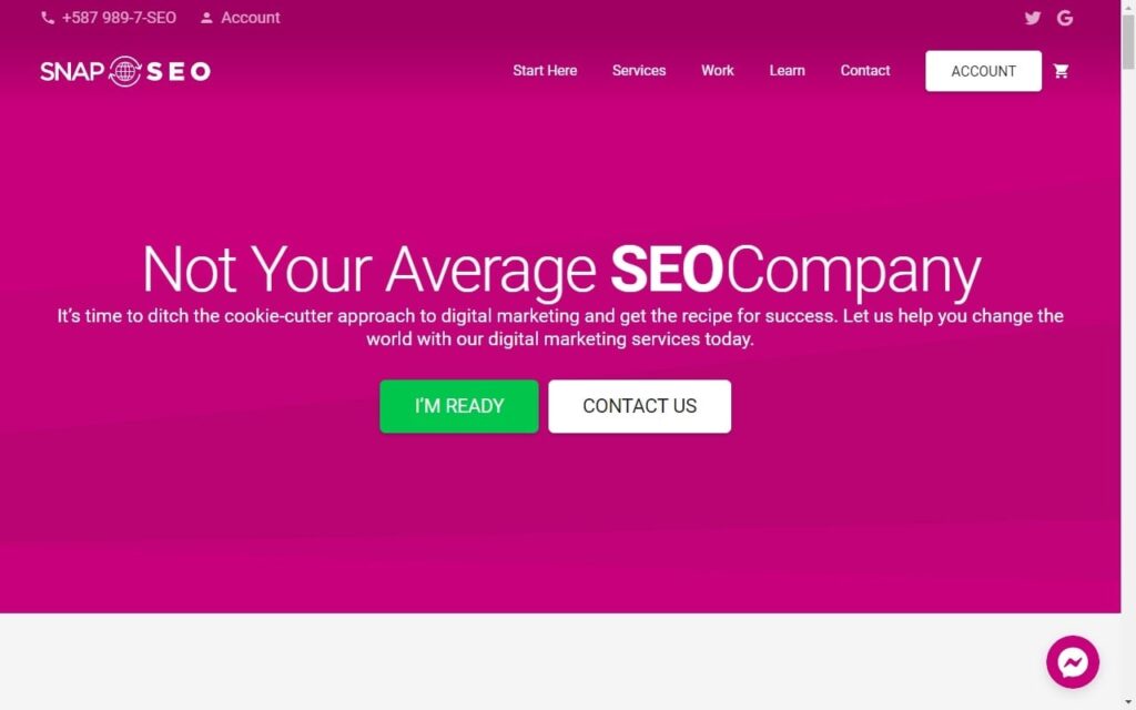 Snap SEO Homepage