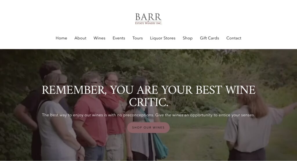 Barr Estate Winery Inc Homepage