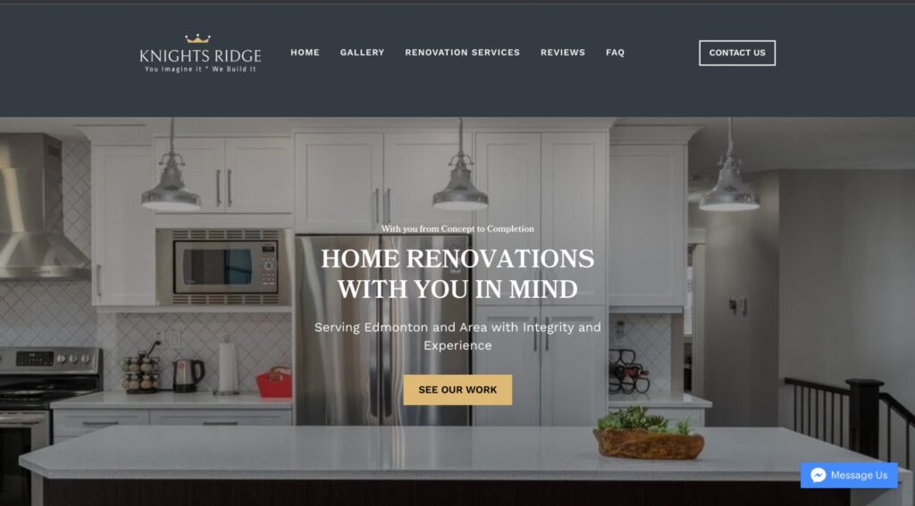 Knights Ridge Builders and Renovations Homepage