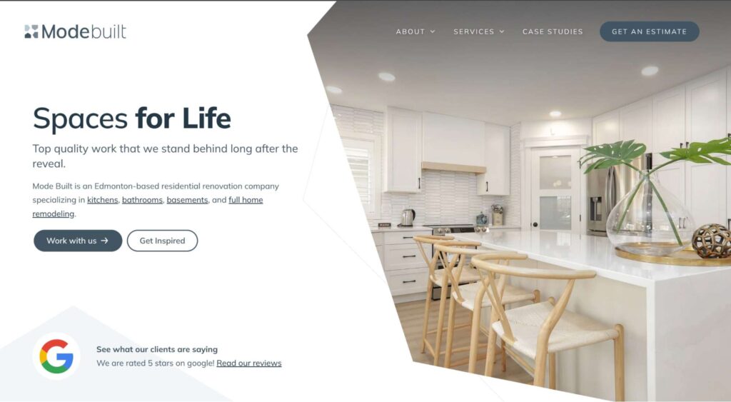 Mode Built Homepage