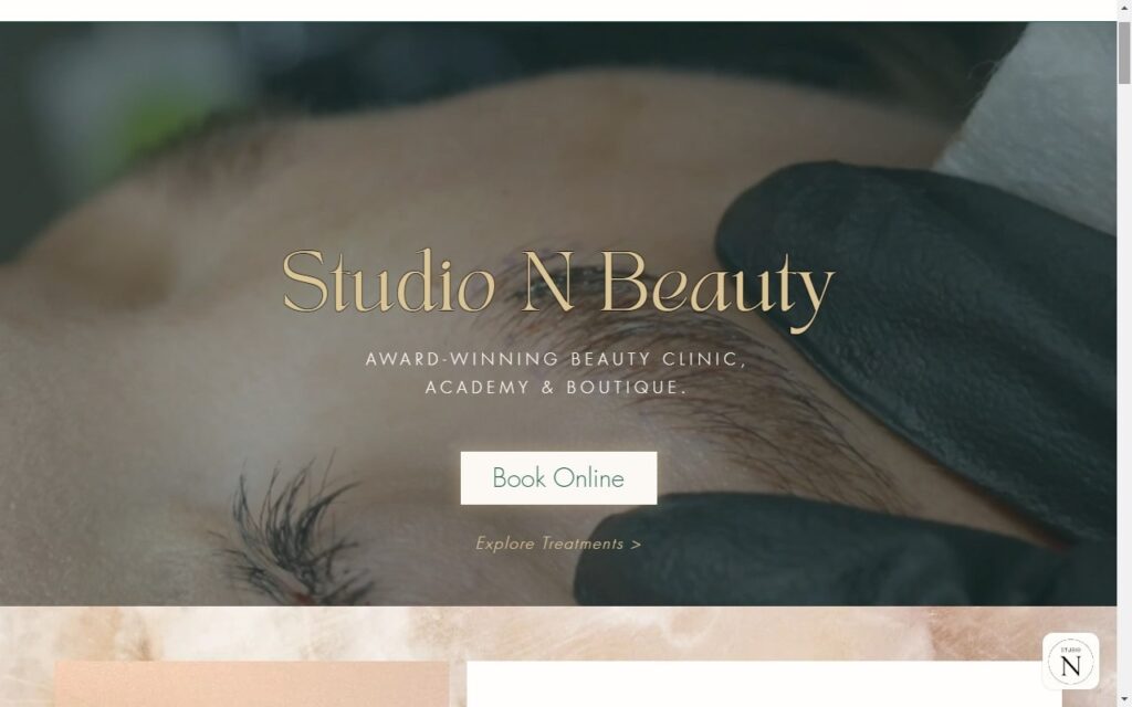 Studio N Beauty Homepage