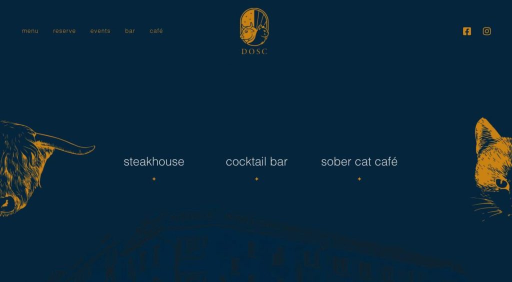 DOSC (Drunken Ox-Sober Cat) Restaurant's Homepage