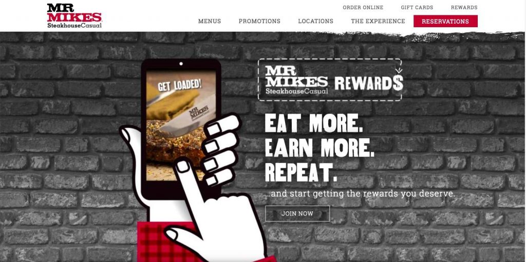 MR MIKES Steakhouse Casual's Homepage
