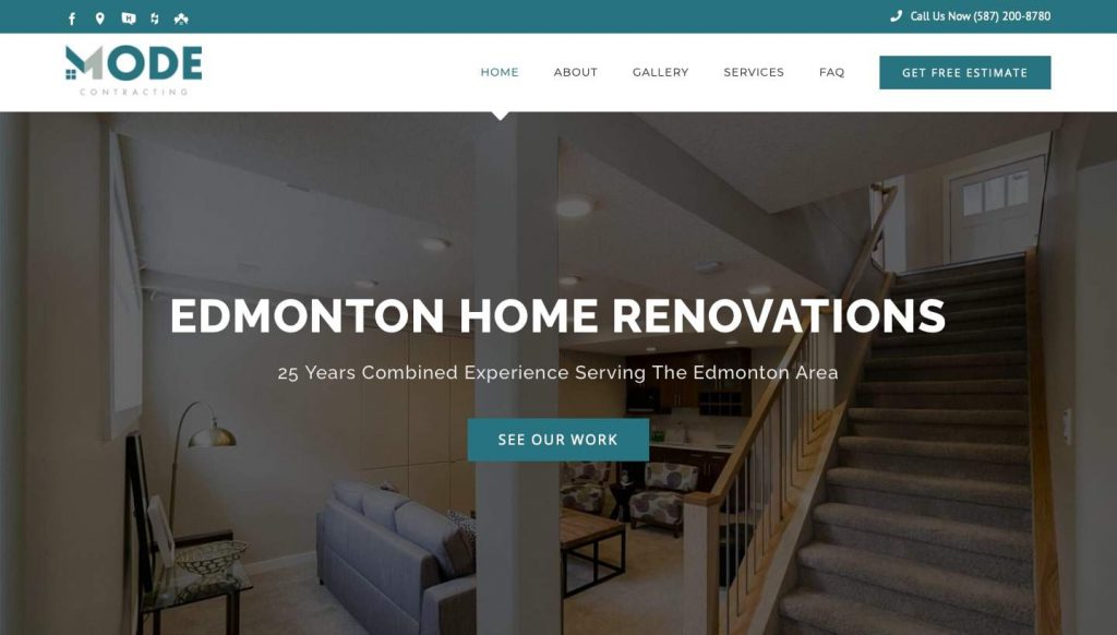 MODE Contracting & Basement Renovations' Homepage