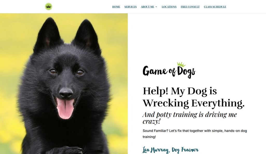 game of dogs homepage