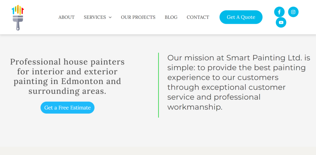 Smart Painting Ltd homepage