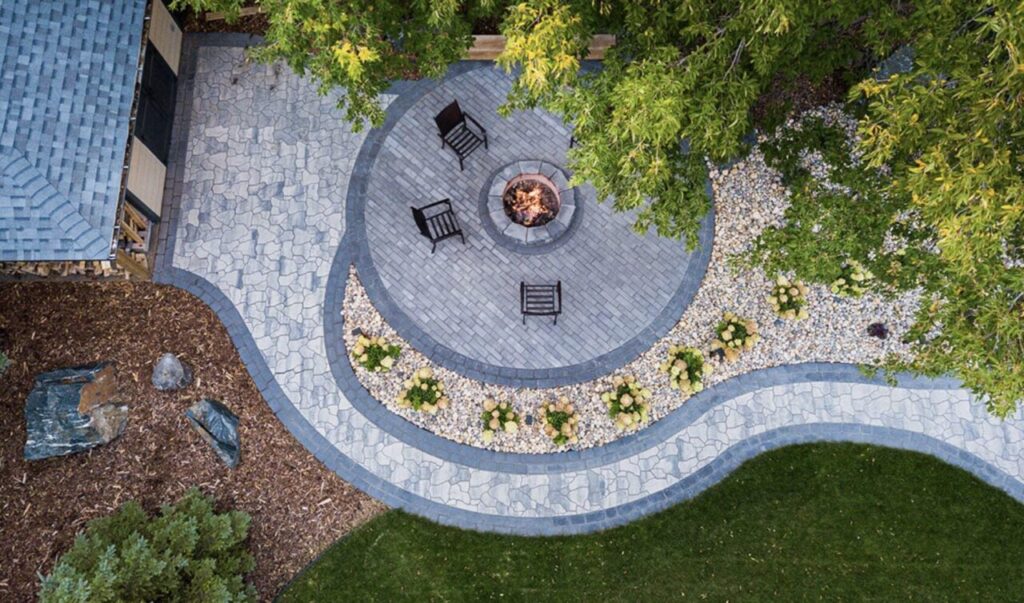 new earth landscaping flagstone patio