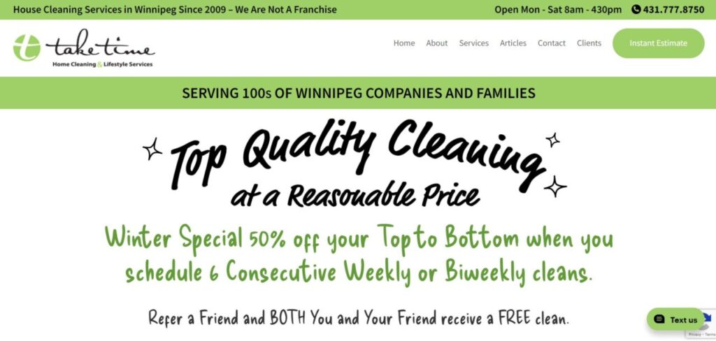 take time cleaning