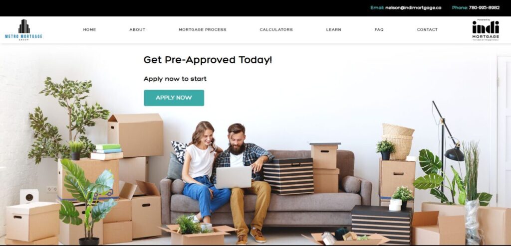 metro mortgage homepage