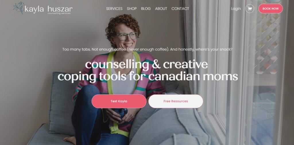 Kayla Huszar Counselling Services homepage